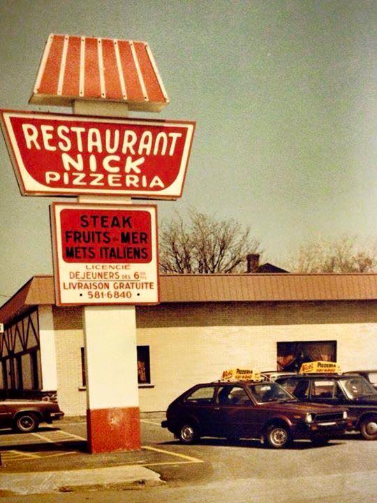 devant du restaurant en 1970